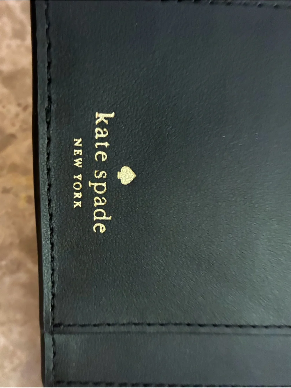 Kate Spade Black Leather Wristlet Wallet